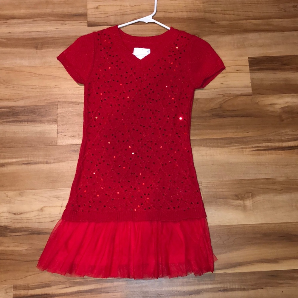 Girls red justice dress